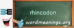 WordMeaning blackboard for rhincodon